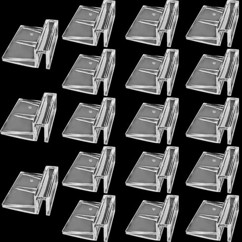 Weilan 18 Pieces Rimless Aquarium Lid Clips 6mm Thick Acrylic Rimless Glass Canopy Clips Holder Fish Tank Cover Support...