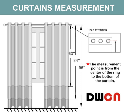 DWCN Ombre Sheer Curtains - Faux Linen Gradient Semi Voile Grommet Top Drapes Bedroom and Living Room Curtains, Set of 2 Window Curtain Panels, 52...