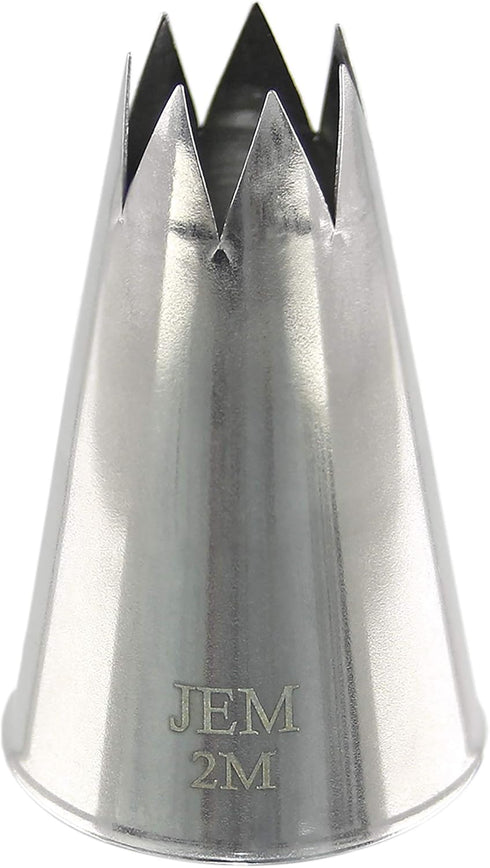 JEM Medium Open Star Savoy Piping Nozzle, Decorating Tip, #2M...