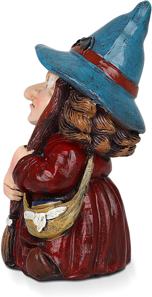 Witch Garden Gnome Statues, Funny Witch Dwarf Outdoor Statue Collectible Figurines for Yard Decor Landscape Porch Decoration Outside Novelty Gift...