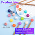 Mxxipp 18pcs Beads Knitting Needle Stoppers 15mm Macaron Round Silicone Knitting Needles Point Protectors Needle Tip Cover Knitting Tool Needle En...