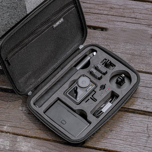 Waterproof Action Camera Carrying Hard Case for DJI OSMO Action 4,Storage Box Handbag Travel Portable Bag Compatible With DJI Osmo Action 4/3 Adve...
