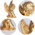 2 Pack Resin Cherubs Gold Angel Statue Figurine, Garden Sleeping Cherub Statue Sculpture Indoor Outdoor Home Decoration, Cute Adorable Angle Sculp...