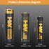 HW 3.7V USB Rechargeable Lithium Batteries, Reliable True 3500 mAh (13000mWh) 18m Long-Lasting High Performance Battery, for Flashlights, Headlamp...