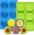 Actvty Round Sunflower Soap Molds, 2 Pack 6 Cavity Cylinder Daisy Flower Silicone Molds for Making Hot Chocolate Bomb, Cake, Jelly, Soap, Lotion B...