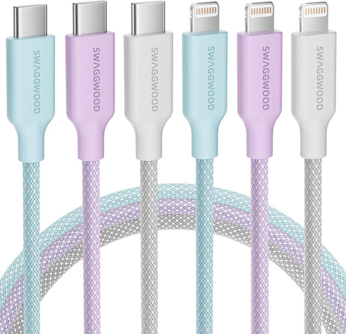iPhone Charger Fast Charging 3Pack 6FT Apple MFi Certified USB C to Lightning Cable Charging Cord Compatible with 14 13 12 11 Pro XS Max XR X 8 7 ...