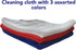 Reusable Cleaning Cloths, Red,blue,white, CT22DEFU1101-1...