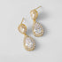 SWEETV Cubic Zirconia Teardrop Bridal Earrings, Rhinestone Dangle Earrings for Wedding Prom Anniversary...