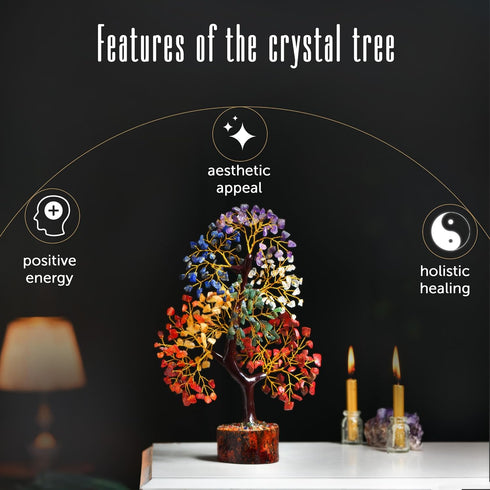 FASHIONZAADI 7 Chakra Tree of Life, Crystals and Healing Stones, Birthday Gifts for Women - Crystal Tree for Positive Energy, Home Office Decor, S...