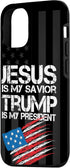 iPhone 13 Trump phone case Jesus Is My Savior Trump Is My President Case...