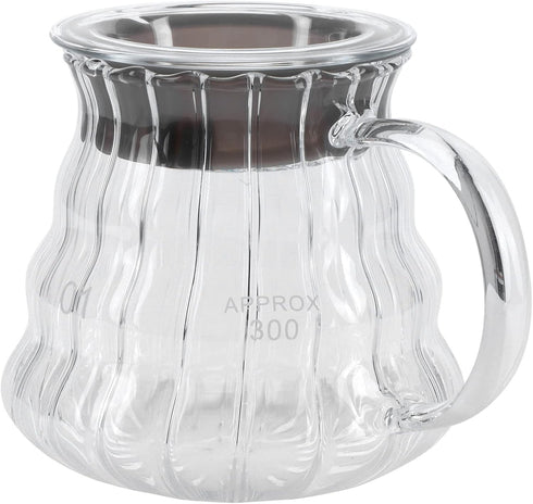 Fdit Transparent High Borosilicate Glass Coffee Pot Exquisite Coffee Maker Kettle Teapot Supply with Rubber Cover for Home Hotel Office(1#) Coffee...