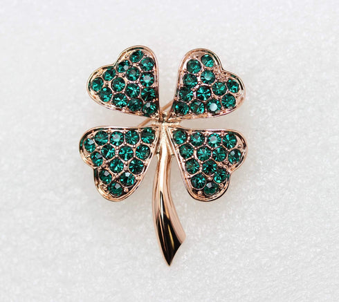 Faship Green Shamrock Clover Leaf Pin Brooch St Patricks Day...