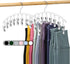 Legging Organizer for Closet, Metal Yoga Pants Hanger w/Rubber Coated 2 Pack w/10 Clips Hold 20 Leggings, Hangers Space Saving Hanging Closet Orga...