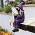 Fishing Witch Skeleton Garden Accessory, Mini Witch Fisher Sculpture Ornaments for Outdoor Garden Yard Lawn Pond Waterfalls Pool...