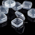 SATINIOR 12 Pack Clear Plastic Beads Storage Containers Box with Hinged Lid for Beads and More (1.38 x 1.38 x 0.71 Inch)...