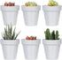 Youngever 10 Pack 3 Inch Mini Plastic Planters Indoor Flower Plant Pots, Grey Gardening Pot with Drainage for All House Plants, Flowers, Herbs, Su...