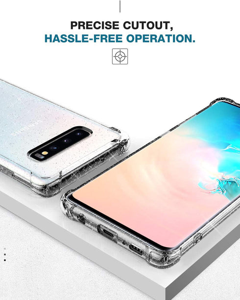 KIOMY Clear Case for Samsung Galaxy S10+ / S10 Plus, Airbag Corners Shockproof Bumper Protective Phone Cover Flexible TPU...