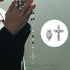 20Pcs Rosary Kits Cross and Center Medal Charms Tibetan Silver Alloy Catholic Jesus Maria Oval Links Pendant for Diy Jewelry Making Supplies...