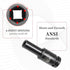 1/2-Inch Drive 9mm Deep Impact Socket with 6-Point Design, Heat-Treated Chrome Molybdenum Alloy Steel, Metric?Hex Deep Socket...