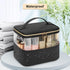 CUBETASTIC Travel Makeup Bag, Large Capacity Make Up Bag for Women Transparent Plastic Patchwork Clear Cosmetic Skincare Organizer Train Case Wate...
