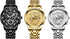 Avaner Men's Wrist Watch Stainless Steel Skeleton Quartz Watch with Luminous Hands...