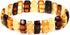 AMBERAGE Natural Baltic Amber Stretch Bracelet for Women - Hand Made from Polished/Certified Baltic Amber Beads...