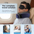 Travel Neck Pillow, Best Memory Foam Airplane Pillow for Head Support Soft Adjustable Pillow for Plane, Car & Home Recliner Use (Blue)...