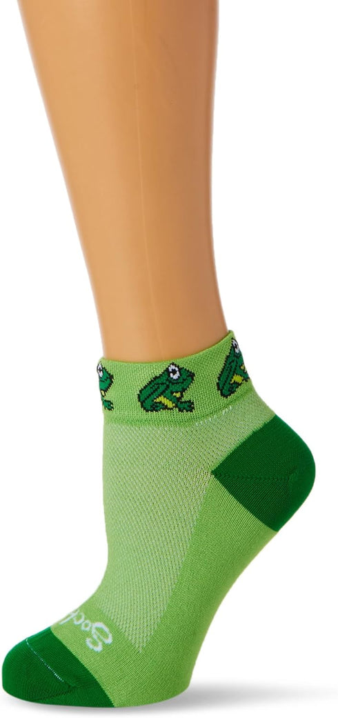 SockGuy WOMANS 1" FROGGIE SM/MD, Small/medium, Green...