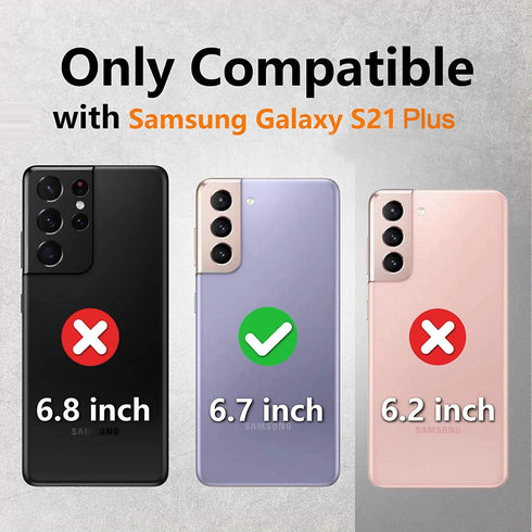 Marrkey for Galaxy S21 Plus Case,Full Body Protective Heavy Duty Shockproof Tough Armour Aluminum Alloy Metal Military Case with Silicone Built-in...