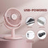 Shinebella 4 Speeds Small Desk Fan with Strong Airflow, Personal Portable Mini USB Fan, Quiet, 310 Degree Rotation, Detachable, Easy to Clean, Lig...
