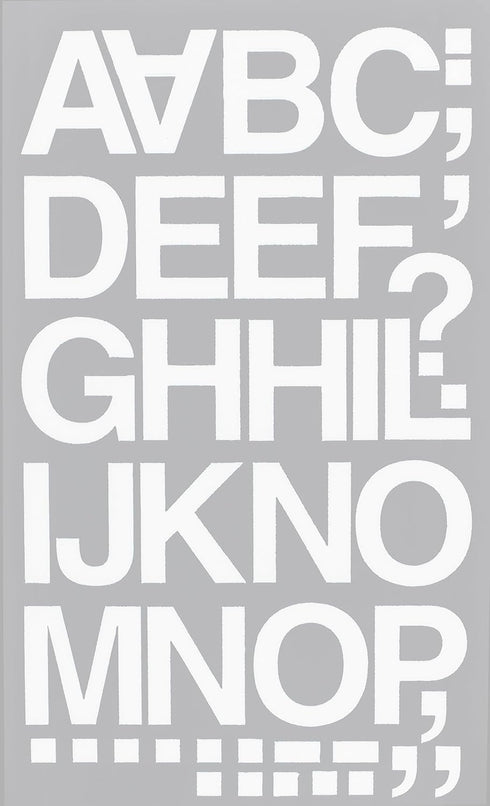 Chartpak Self-Adhesive Vinyl Capital Letters and Numbers, 1-1/2 Inches High, White, 45 per Pack (01046)...