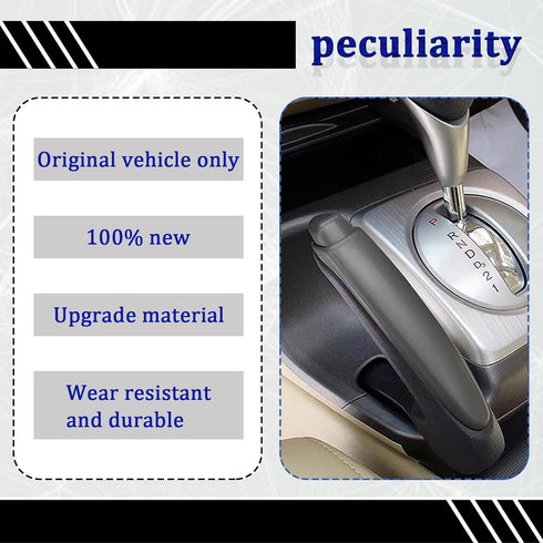 Parking Brake Handle Grip, Emergency Brake Parking Handle Cover Comfortable Handbrake Protector Cover Compatible with Honda Civic 2006-2011 47115-...