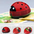 Mini Desktop Vacuum Cleaner Cartoon Ladybug Sweeper Handheld Vacuum Paper Portable Ladybird Shape for Cute Red Red Ladybird Handheld Vacuums...