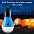 FLY2SKY Tent Lamp Portable LED Tent Lights Blue 4 Packs Hook Hurricane Emergency Lights LED Camping Lights Bulb Camping Tent Lanterns Camping Equi...
