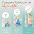 Cherish Baby Care Baby Toothbrush & Toddler Toothbrush Set (0-2 Years) - BPA-Free & Safety-Tested, 2023 Award Winner, Food-Grade Silicone (Pink)...