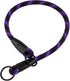 BronzeDog Rope Pro Training Dog Collar Braided No Pull Quick Release Round Lead Collars for Dogs Small Medium Large Puppy (S - 17.7" Long, Purple)...