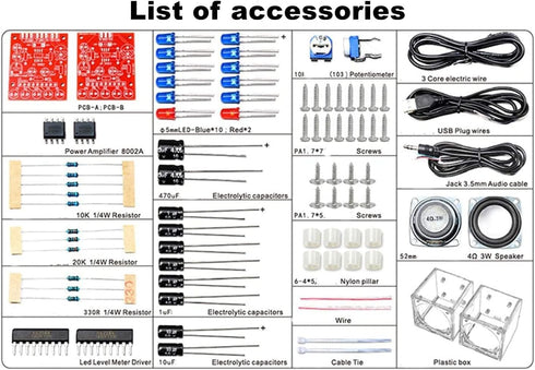DIY Electronic 3W Speaker Making kit with Transparent Shell Mini Computer Audio Electronics Sound Amplifier Music Audio Welding Kit......