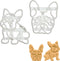 Set of 2 French Bulldog cookie cutters (Designs: Body & Face), 2 pieces - Bakerlogy...
