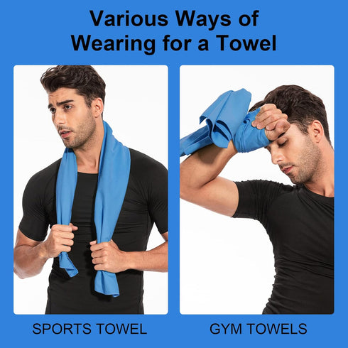 Microfiber Towel 5Pcs Quick Dry Gym Towel(Large 16 * 32Inch &X-Large 24 * 48inch) Super Absorbent Fiber Gym Towel Fast Drying, Workout Gear for Bo...