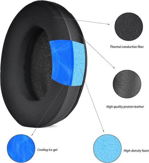 Cloud 2 Earpads Coolig Gel Replacement Cloud Alpha Ear Cushions Pads Compatible with HyperX Cloud Stinger/Cloud Flight/Cloud II/Cloud Alpha Wirele...