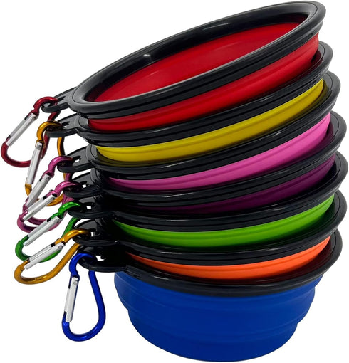 Collapsible Dog Bowl, 6 Pack, Portable, Safe, Reusable, Suitable for Indoor and Outdoor Use...