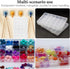 4 Pack Clear Plastic Organizer Box 24 Grids Plastic Organizer Box with Fixed Dividers Clear Storage Container Jewelry Box for Beads Art DIY Crafts...