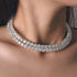 Rhinestone Choker Necklace Silver Chokers Crystal Layered Necklaces Sparkly Prom Party Collar Neck Jewelry for Women...