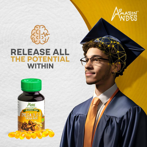 Amazon Andes Sacha Inchi Oil Capsules - Source of omegas 3, 6 and 9 - Healthier Source of Essential Fatty Acids - Vegan, Non-GMO, Allergen-free & ...