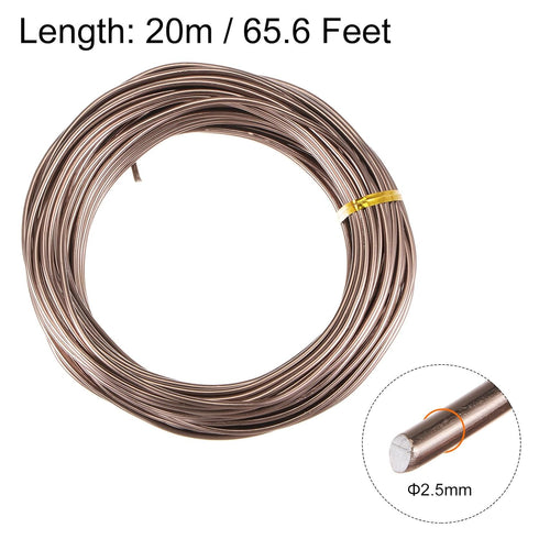 Bonsai Training Wire 2.5mm Total 20mm 66 Feet Anodized Aluminum Wire Corrosion Resistant Garden Wire for Plants Bonsai Trees Shaping Bending Indoo...