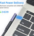 Poyiccot USB C Right Angle Adapter 240W, Right Angle USB C Adapter 40Gbps, USB C Adapter 90 Degree USB C Male to Female Extender Support 8K Video ...