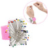 WILLBOND Magnetic Wrist Sewing Pincushion Wrist Magnetic Pin Holder Wristband Pin Cushion Holder with 3 Pcs Stainless Steel Pintail Comb Rat Tail ...