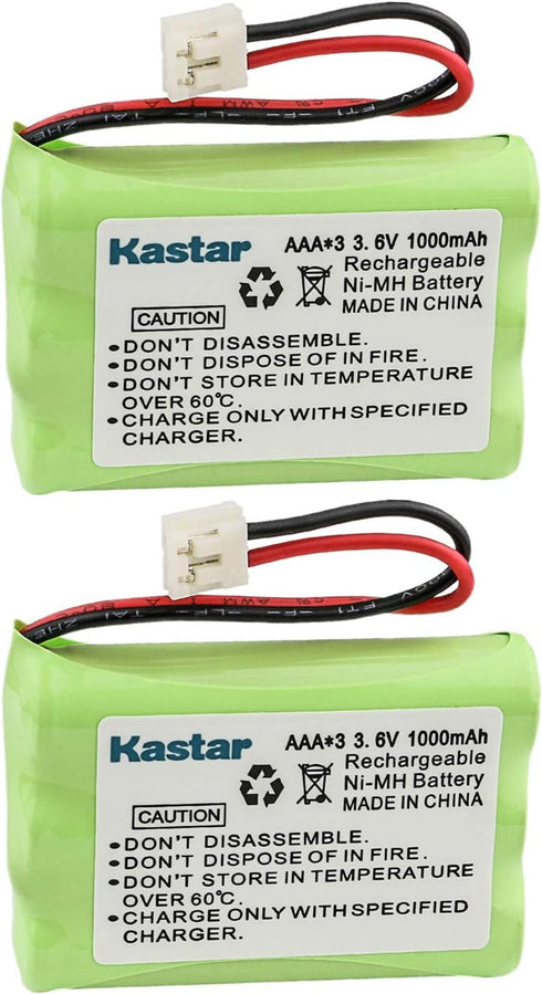 Kastar 2-Pack AAA 3.6V EH 1000mAh Ni-MH Battery for Motorola MD-4260/7101/7151/7161/7251//261/761/781/791/7101/7151/7161 SD4501/4502/4550/4551/456...
