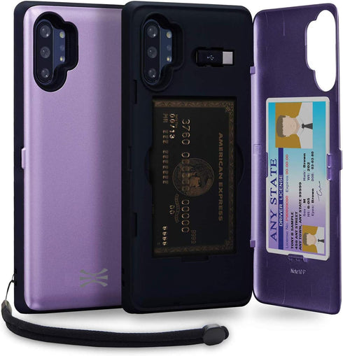TORU CX PRO Case for Galaxy Note 10 Plus / 10 Plus 5G, with Card Holder | Slim Protective Cover with Hidden Cards Wallet Flip Slot Compartment Kic...