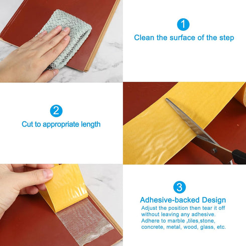 PATIKIL 2" x 16 FT Non-Slip Tape, 2 Pack Non-Skid Grip Tape Frosted High Traction Treads Waterproof Anti-Slip Stair Stickers Orange Textured Tape ...